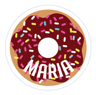 Tarjetitas redondas Donuts Pers 20u